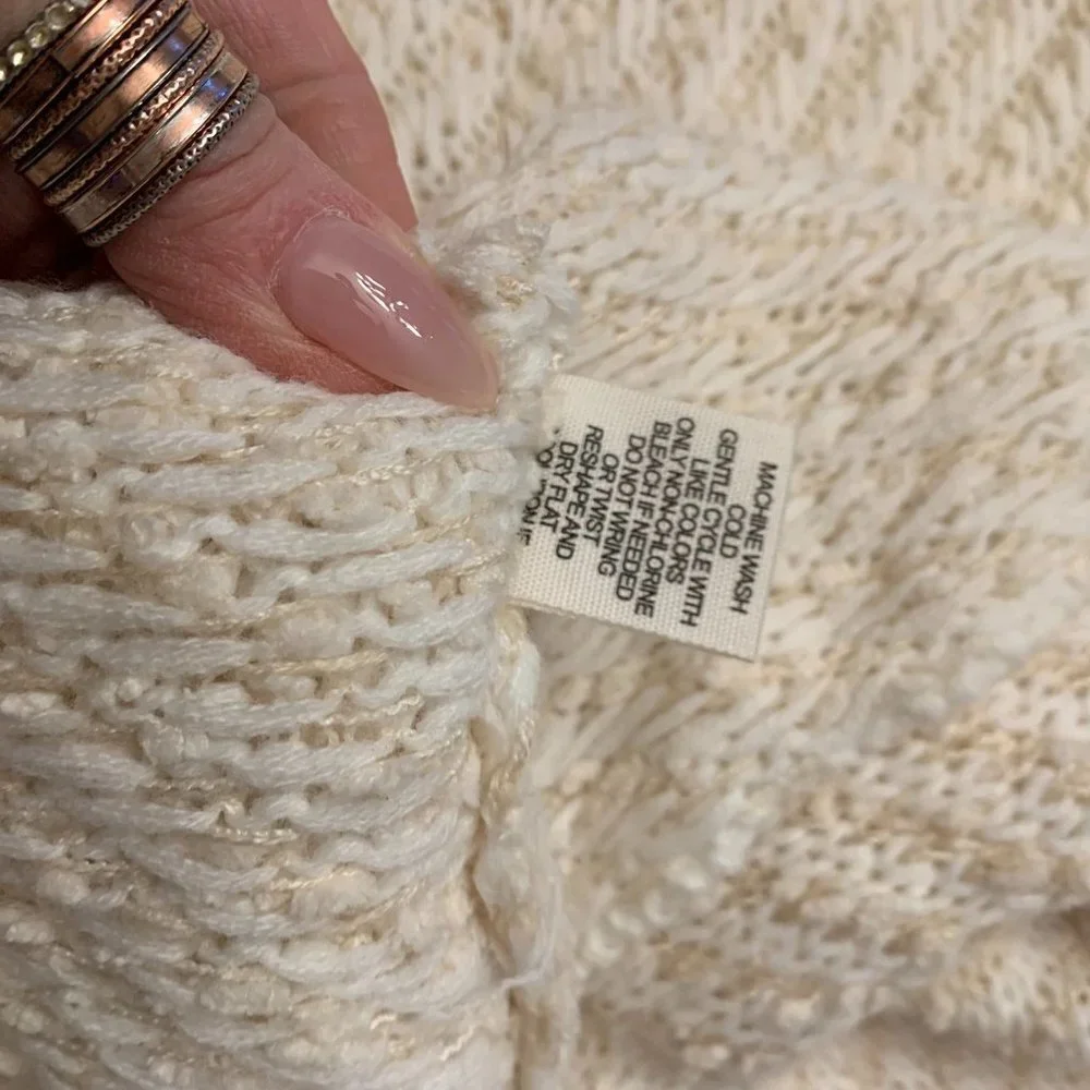 NWT Moon & Madison Cowl Neck Sweater Small Diagonal Striped